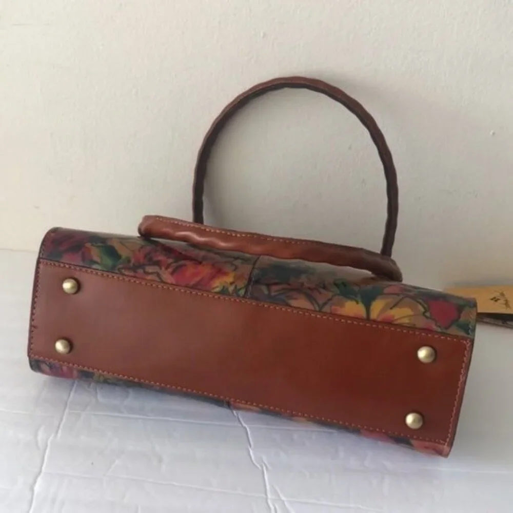 Patricia Nash Leather Rosina Summer Driving Shoulder HandBag Purse Floral